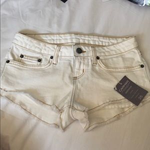 White jean shorts NEVER WORN